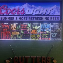 Cutter's Bar and Grill - 2026 - Cutter's - Weekly Specials
