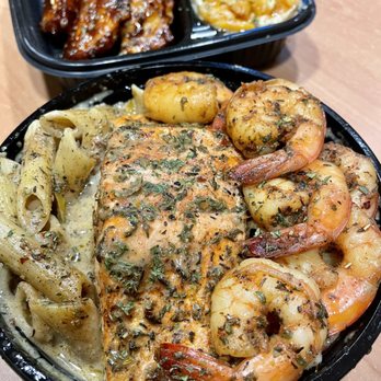 The Kitchen Jerk - Salmon & Penne pasta with added shrimp - Caribbean Near Me - Washington, DC, District of Columbia The Kitchen Jerk - Salmon & Penne pasta with added shrimp - Caribbean Near Me - Washington, DC, District of Columbia