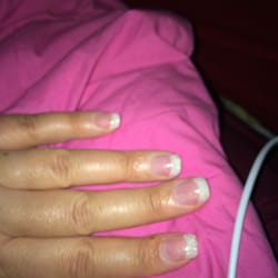 Regal Nails, Salon & Spa - My solar pink and sparkly white solar nails I got done today. Love them!