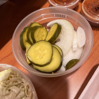 B. Cooper Barbecue - Pickles and onions - Barbeque Near Me - Austin, Texas