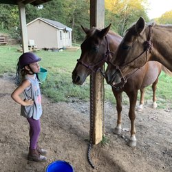 Pine Ridge Stable's - Pupil having a discussion with her friends .