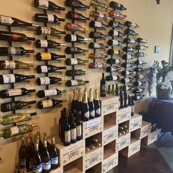Little Washington Winery - a wall of wine bottles - Wineries Near Me - Washington, Virginia