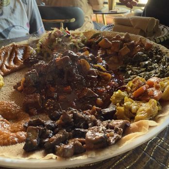 Aunt Yvette’s Kitchen - Vegan combo with beef awaze dibs - Ethiopian Near Me - Los Angeles, California Aunt Yvette’s Kitchen - Vegan combo with beef awaze dibs - Ethiopian Near Me - Los Angeles, California
