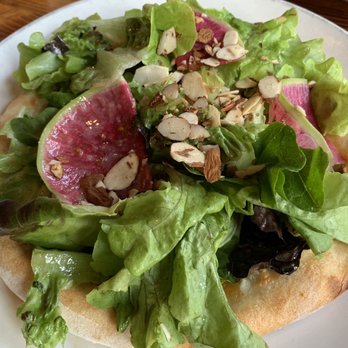 The Rose - Salad Pie (The Rose Salad on a White Pie, $17)- 3.5/5 stars - Wine Bars Near Me - San Diego, California