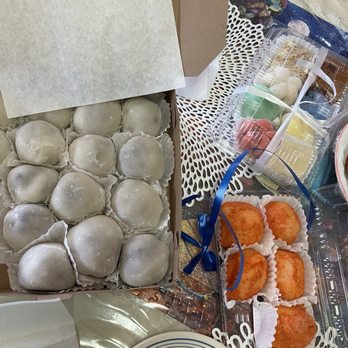 Two Ladies Kitchen - 12 strawberry mochi, 6 li hing mui apple mochi, and variety pack. - Bakeries Near Me - Hilo, Hawaii Two Ladies Kitchen - 12 strawberry mochi, 6 li hing mui apple mochi, and variety pack. - Bakeries Near Me - Hilo, Hawaii