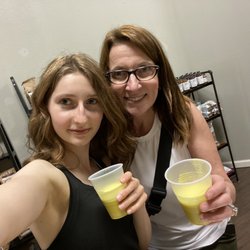 Grow Juice Bar - Our beautiful customers enjoying a ginger, turmeric, apple shot! Yummm