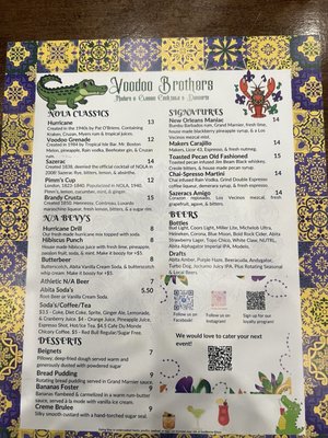 Menu photo 1 Voodoo Brothers Cajun Creole Manassas, VA Menu photo 1 Voodoo Brothers Cajun Creole Manassas, VA