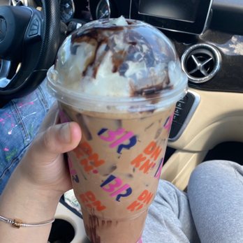 Dunkin' - It's a cocoa mocha iced latte and it has no cocoa power on the top, it has way too much chocolate. Taste like shit. - Donuts Near Me - Davenport, Florida Dunkin' - It's a cocoa mocha iced latte and it has no cocoa power on the top, it has way too much chocolate. Taste like shit. - Donuts Near Me - Davenport, Florida
