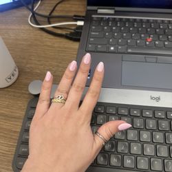 Garden Nails and Lashes - Pink with chrome