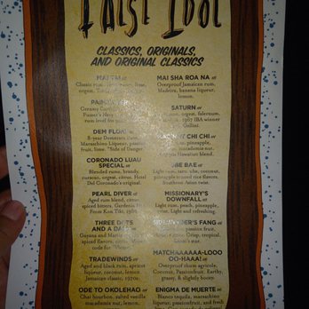 False Idol - Menu - Cocktail Bars Near Me - San Diego, California False Idol - Menu - Cocktail Bars Near Me - San Diego, California