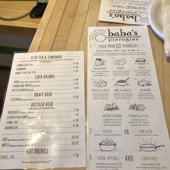 Baba's Pierogies - menu - Modern European Near Me - Brooklyn, New York