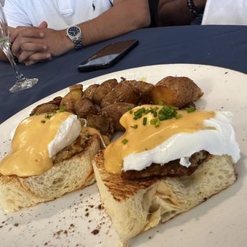 Rusty Pelican - Crab Cake Benedict - Seafood Near Me - Tampa, Florida