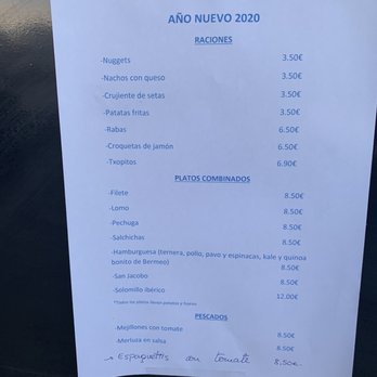 Birjilanda - Menu - Basque Near Me - Bakio, C