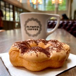 Olympia Coffee - Cappuccino and Mochi Donut
