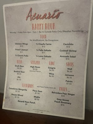 Menu photo 3 Acuario Stamford, CT Menu photo 3 Acuario Stamford, CT