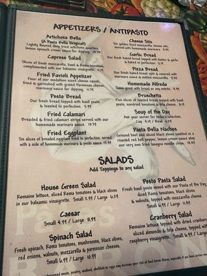 Menu photo 6 Pasta Bella Restaurant Fredericksburg, TX