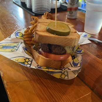 Abbey Burger Bistro - Build A Bison Burger with the works! - American Near Me - Baltimore, Maryland Abbey Burger Bistro - Build A Bison Burger with the works! - American Near Me - Baltimore, Maryland