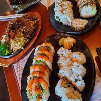 Sushi California - three plates of sushi on a table - Japanese Near Me - Vancouver, British Columbia Sushi California - three plates of sushi on a table - Japanese Near Me - Vancouver, British Columbia