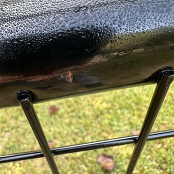 Security Fence Company - One of many small rust spots on a brand new installed delivered gate. - Fences & Gates Near Me - Gainesville, Georgia Security Fence Company - One of many small rust spots on a brand new installed delivered gate. - Fences & Gates Near Me - Gainesville, Georgia