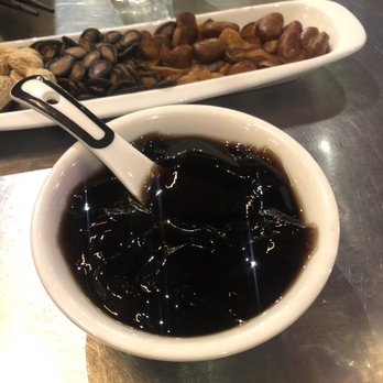 Hot Space Grilled Fish - Grass jelly dessert (complimentary) - Szechuan Near Me - Flushing, New York