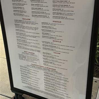 Finney's Crafthouse - The food menu is set outside of the brewpub. - New American Near Me - Anaheim, California Finney's Crafthouse - The food menu is set outside of the brewpub. - New American Near Me - Anaheim, California