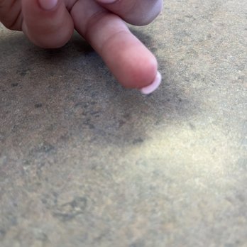 Luminous Nail Spa 4 - product caked under my nails. DISGUSTING. Shouldn't be on the client to clean up their nails - Nail Salons Near Me - Centerville, Ohio