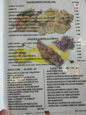 Menu photo 2 Parrilla Andaluza Seville, SE Menu photo 2 Parrilla Andaluza Seville, SE