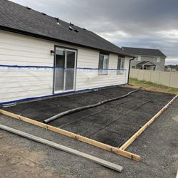 Signature Stamped Concrete - Back patio prepped and ready to pour