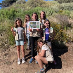 Searching for CA native plants at Wilderness Park (thank you SBPC!!)