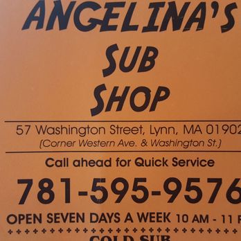 Angelina's Sandwich Shop - Just a quick photo of a old menu. - Sandwiches Near Me - Lynn, Massachusetts