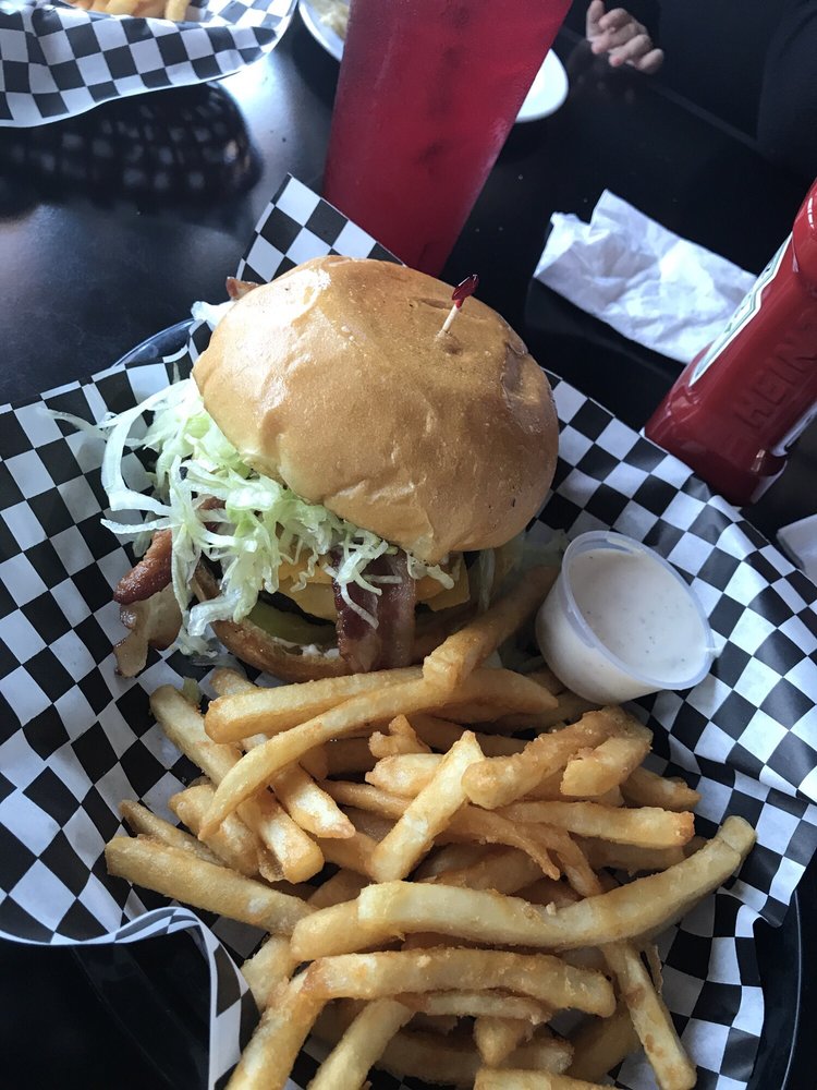 Order Bacon Cheeseburger food online from IB Forum Sports Bar & Grill store, Imperial Beach on bringmethat.com