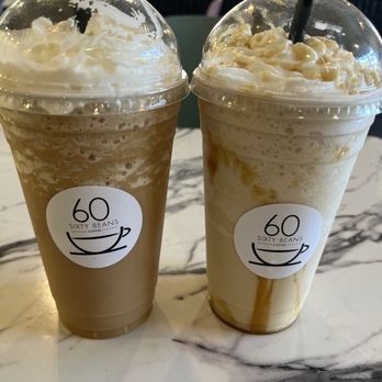 60 Beans Coffee - Vanilla frappe and carmel cream frappe - Coffee & Tea Near Me - Morristown, Tennessee