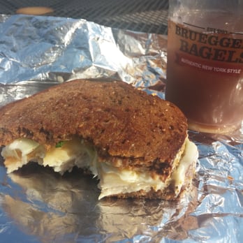 Bruegger's Bagels - Turkey in the slaw with sea salt iced coffee - Bagels Near Me - Dublin, Ohio Bruegger's Bagels - Turkey in the slaw with sea salt iced coffee - Bagels Near Me - Dublin, Ohio