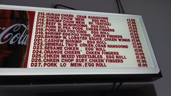 Menu photo 1 China Fortune Thomaston, ME