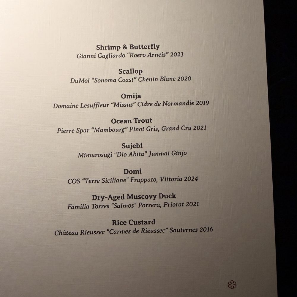 Nōksu - The drink pairing menu - Seafood Near Me - New York, New York