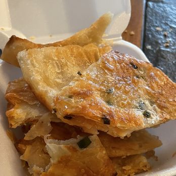 Little Basil - Greasy scallion pizza - Asian Fusion Near Me - Morton, Pennsylvania