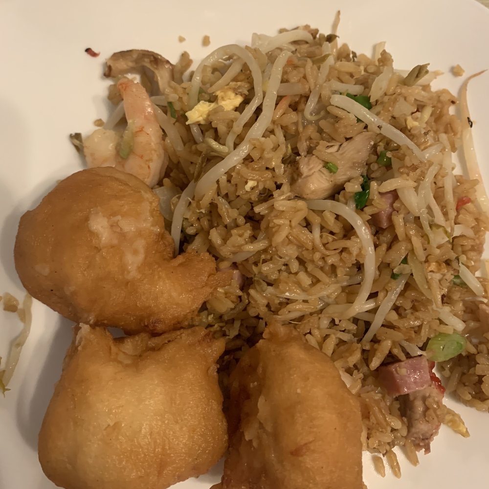 Mekong II - a plate of fried rice with meat and vegetables - Chinese Near Me - Miami, Florida