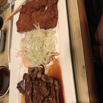 Yanagi Sushi - Combination item of beef and chicken katsu - Japanese Near Me - Honolulu, Hawaii