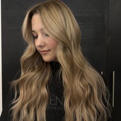 Tame Salon - Melted bronde color and handtied extensions