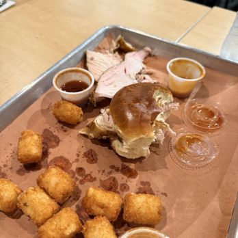 B3 Smokehouse - Cold turkey with tots - Barbeque Near Me - High Point, North Carolina