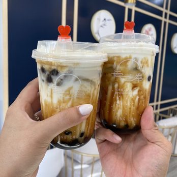 Feng Cha Teahouse - Creme brûlée dirty boba! - Bubble Tea Near Me - Costa Mesa, California