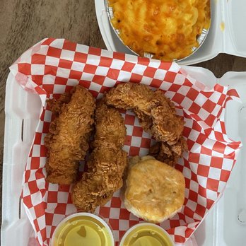 Mike's Chicken - 3 piece tenders with mac and cheese - Chicken Shop Near Me - Dallas, Texas Mike's Chicken - 3 piece tenders with mac and cheese - Chicken Shop Near Me - Dallas, Texas