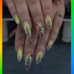 Smudge Nail Bar - Platinum Nail art