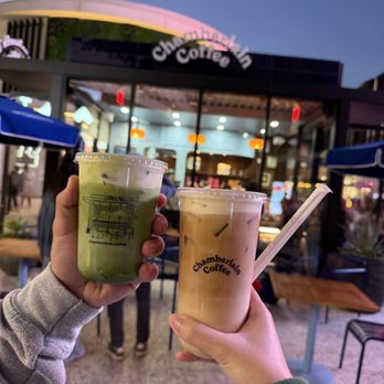 Chamberlain Coffee - Matcha with cream top / Pistachio latte with cream top - Coffee & Tea Near Me - Los Angeles, California Chamberlain Coffee - Matcha with cream top / Pistachio latte with cream top - Coffee & Tea Near Me - Los Angeles, California