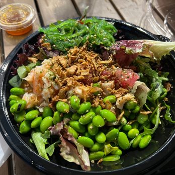 Poke Tiki - a bowl of food on a table - Poke Near Me - Los Angeles, California Poke Tiki - a bowl of food on a table - Poke Near Me - Los Angeles, California