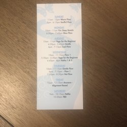 Sacred Moments Massage & Healing Center - Their current yoga schedule