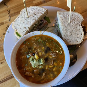 Five Loaves Cafe - mexican chili with avocado and Portobello Goat Cheese Burger - Sandwiches Near Me - Summerville, South Carolina Five Loaves Cafe - mexican chili with avocado and Portobello Goat Cheese Burger - Sandwiches Near Me - Summerville, South Carolina