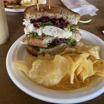 Nomz - Turkey Mostarda Sandwich with house chips - $11.50 - Breakfast & Brunch Near Me - Akron, Ohio