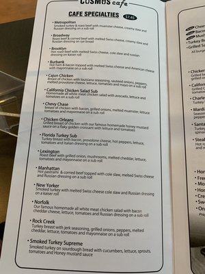Menu photo 4 Cosmos Cafe Reston, VA