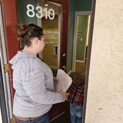 Stout Pediatric Dentistry - Opening the door! Seems excited to get in there